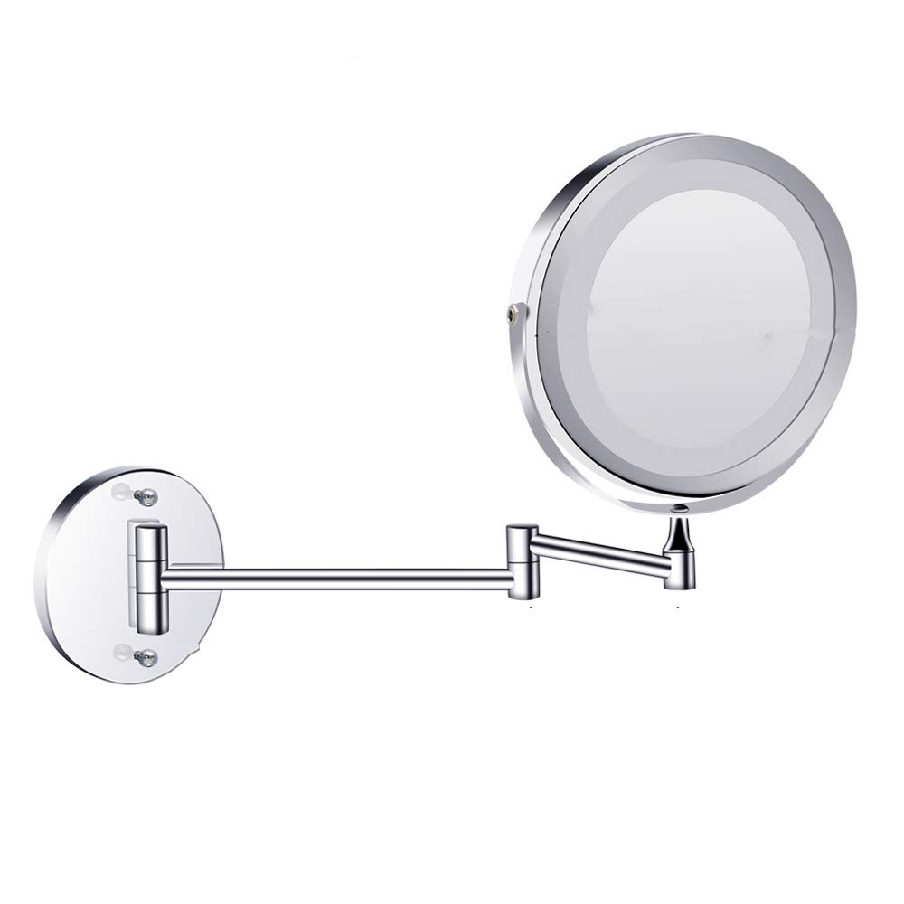 Miroir de courtoisie grossissant 5X lumineux et mural pour coiffeuse moderne