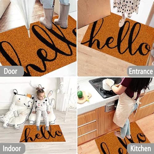 Paillasson Welcome absorbant et antidérapant en coco naturelle pour extérieur - 8