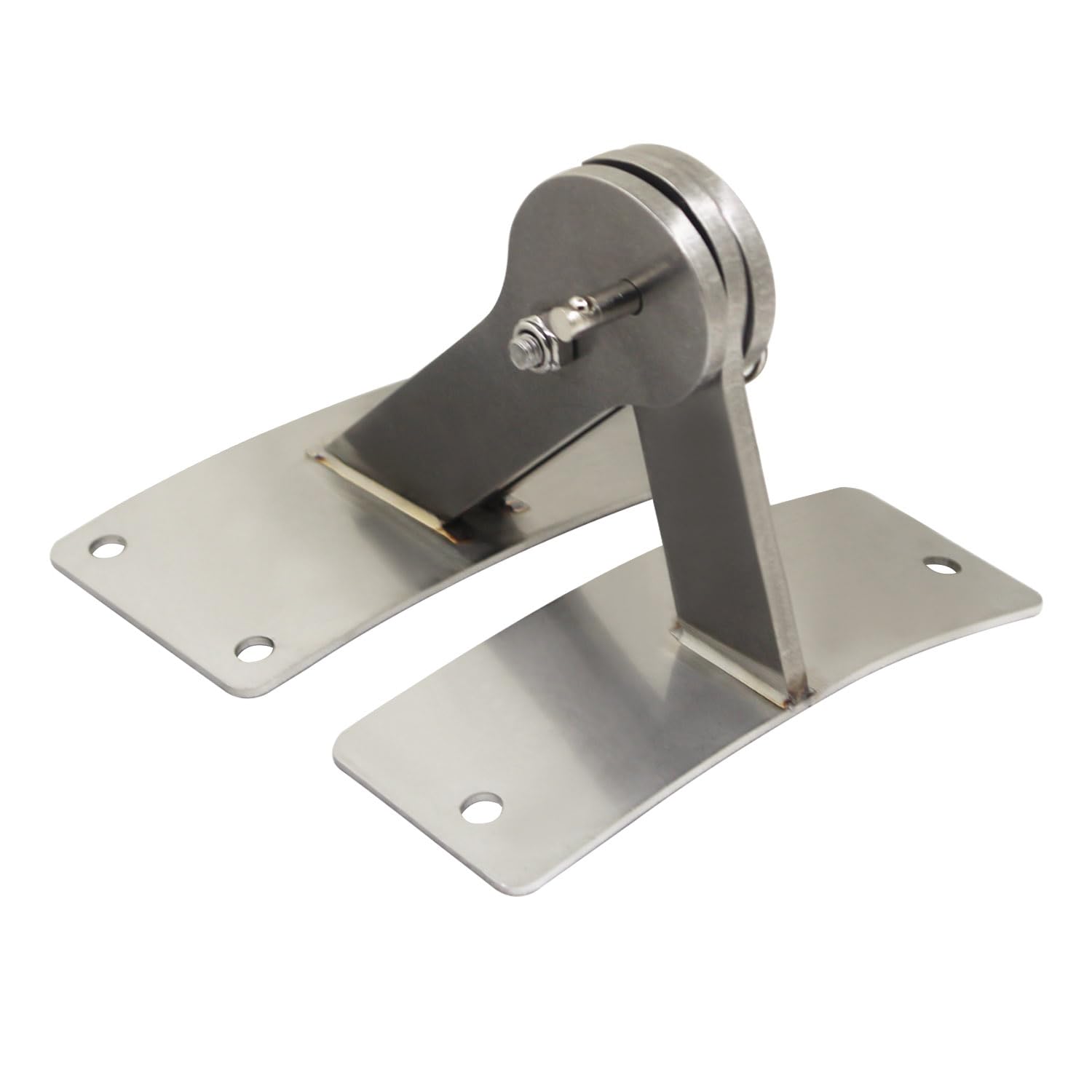 eletech Heavy Duty Stainless Steel Smoker Lid Hinges for Outdoor BBQ Grill Kettle Weld On Hinges and Latches Pit Door Hinge No Mortise lid Folding lid Support Hinge (304 stainless steel)