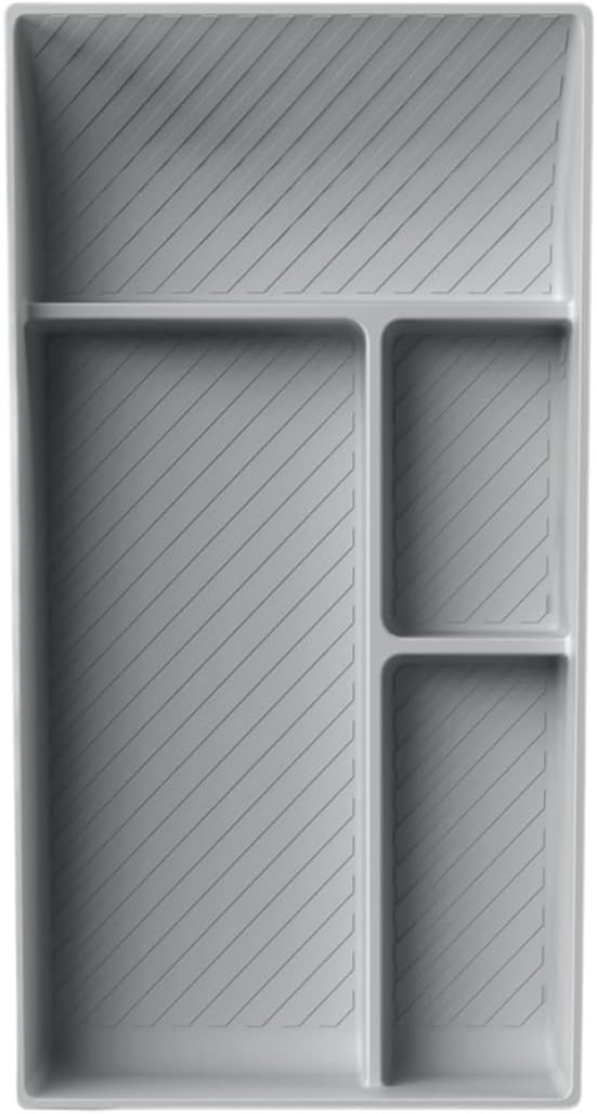 Car Tray Organizer Accessories Tidying Black Compatible with Tesla Model Y Launch 2025 Juniper Center Console Lower Storage Box(Grey)