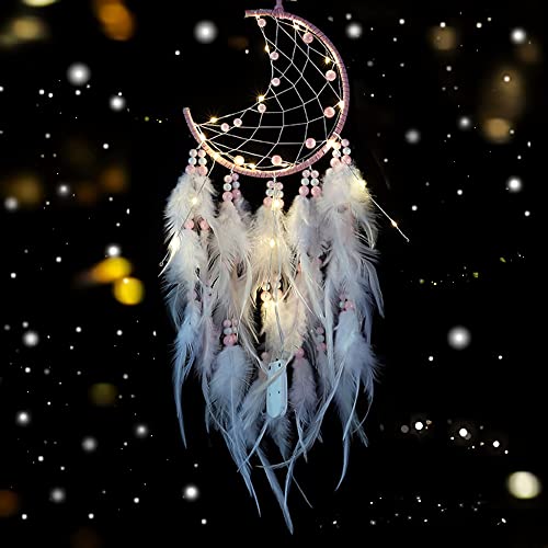 Acchiappasogni LED, Indiano Rosa Luna Dream