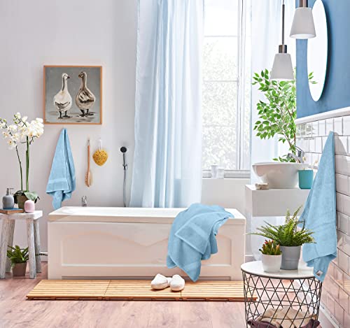 Image of Utopia Towels 8 Piece Luxury Towel Set - Majestic Plush, Super Absorbent & Quicker-to-Dry, Thick 100% Ring Spun Cotton Towels for Bathroom, Spa & Hotel - 2 Bath, 2 Hand, 4 Washcloths, Sky Blue
