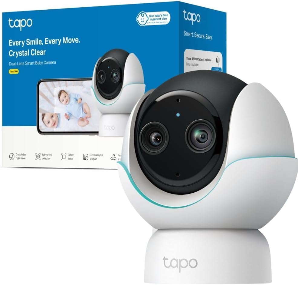 Tapo 2K 4MP Dual-Lens Baby Monitor, 360° Tracking, Baby​ Indoor