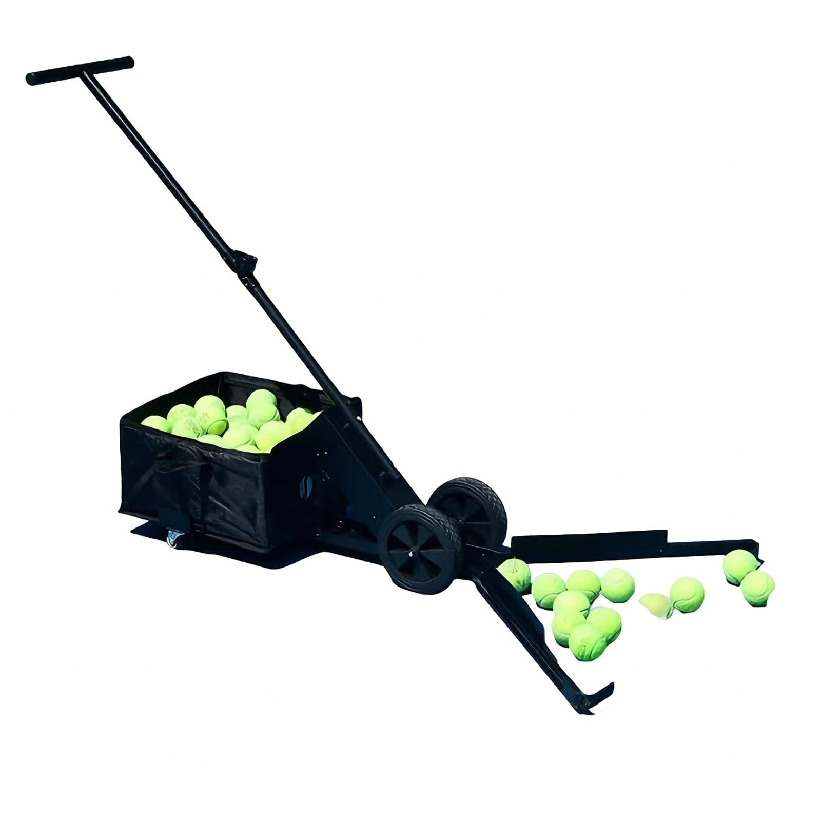 Tramogge for Palline da Tennis Carrello Raccoglitore di Palline da Tennis, Contiene 120 Palline, Supporto for Palline da Pickleball, Maniglia Pieghevole, Ruote girevoli Lisce, Borsa for Palline