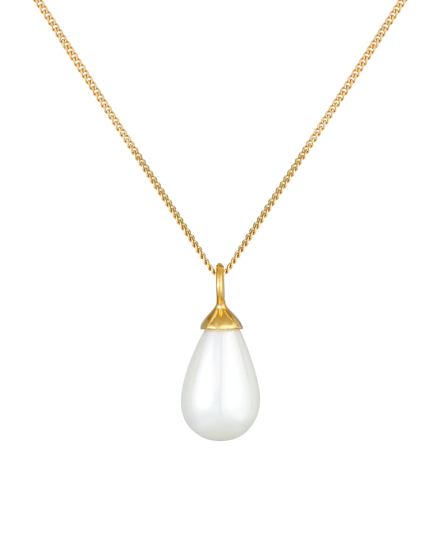 Nenalina Damen Halskette aus 925 Sterling Silber vergoldet – Goldene Kette