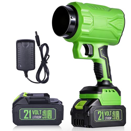 Securex Souffleur Batterie Vert 550W, Compact & Léger 2,2 kg | Jet 210 km/h | 2×4,0Ah Batteries | Multi-Usage : Jardin, Voiture, Poussière, BBQ | 2 Buses &...