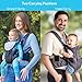 Nuby Deluxe Baby Carrier: Newborn to Toddler with Lumbar Support for 7.7-32.8 lb. (3.5-14.9 kg) | Lightweight Breathable Mesh Fabric | Bonus Teether | Removeable Baby Drool Bib | Color: Grey