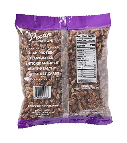 Pecan Nation Maple Flavored Roasted Sweet Pecan Pieces 16 Oz, Natural, No Preservatives, Antioxidant-Rich, Non-Gmo, Healthy Nut Snack For Adults And Kids (2 Pack) #TOP1