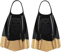 Vista 3 de Arena Unisex Adult Powerfin Pro Swim Training Fins Men and Women Silicone Short Blade Flippers Left-Right Custom Design, Sizes 4.5-13.5