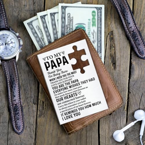 Papa Gifts Engraved Wallet Insert Card, Father's Day Gift Card for Grandpa, Thank You Gift for Grandpa Grandfather Grandad Birthday Christmas4