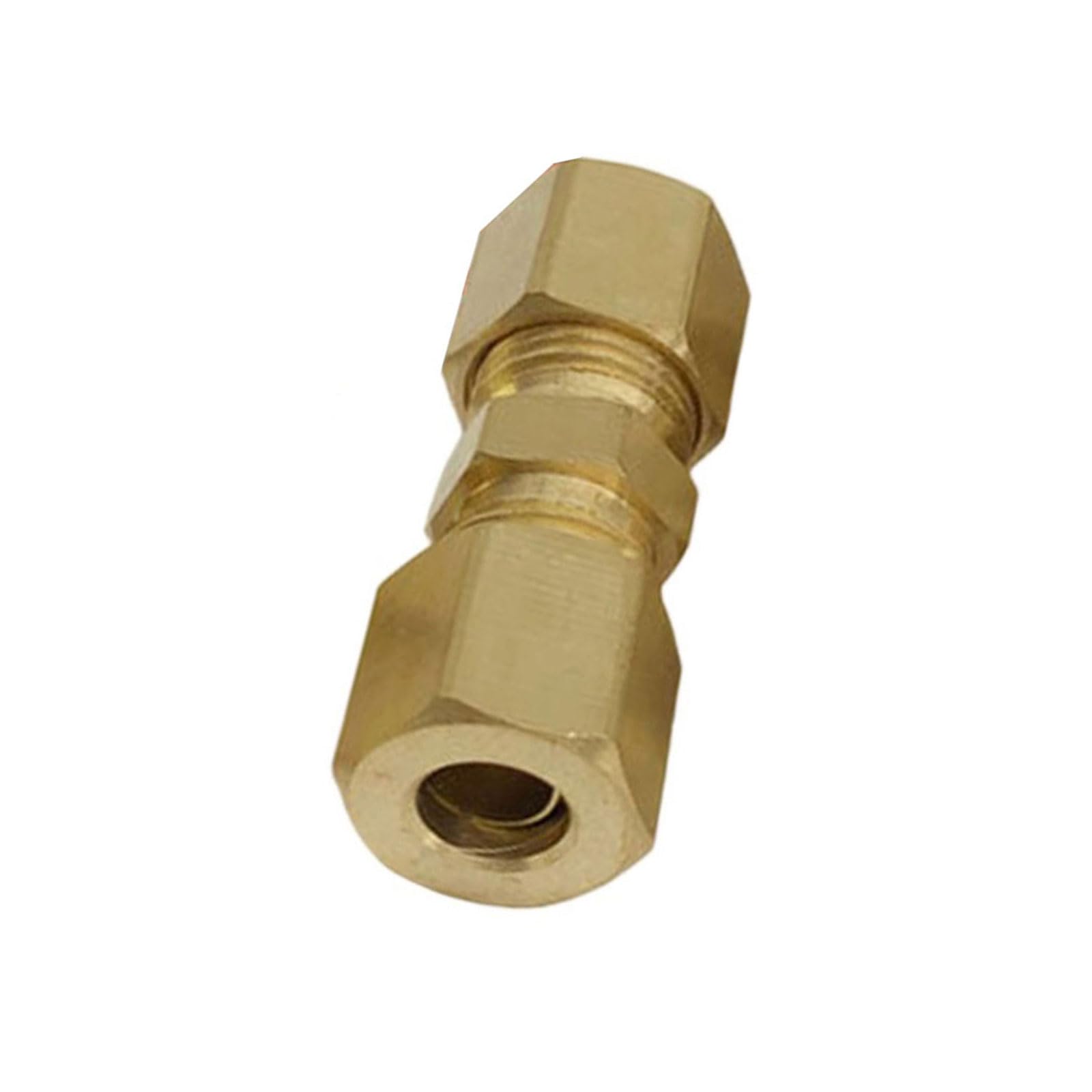 Brass 3/16 Brake Line Connector, Corrosion-Resistant Leakproof Seal for Automotive Repairs High-Pressure Brass Coupling for Automotive Repairs