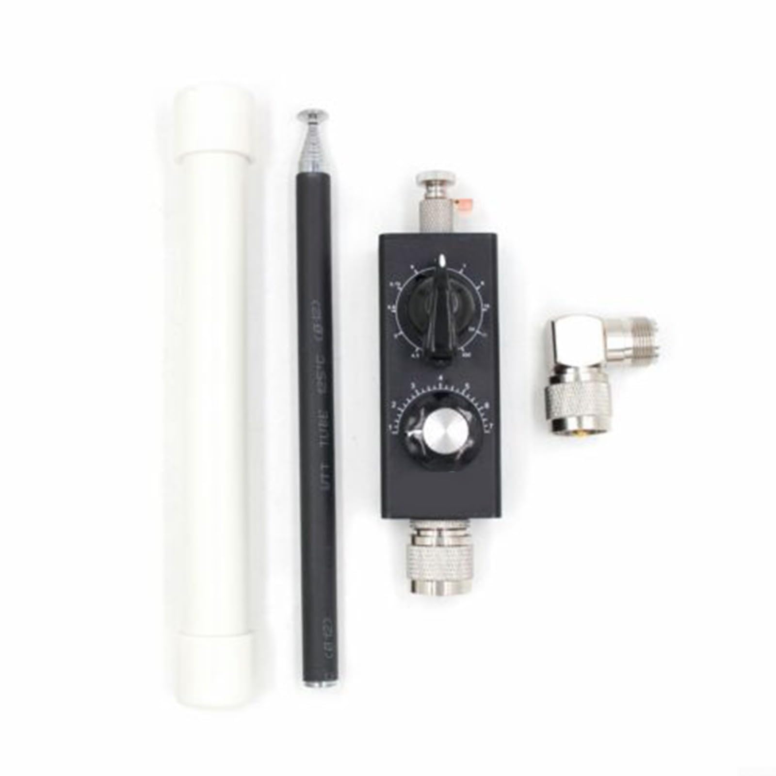 KiraKira Pełnozakresowa antena krótkofalowa dostrojona 5 MHz-55 MHz 20 W QRP ze złączem M, regulowana częstotliwość 76-108 MHz odbiór FM, 140 cm aluminium (A)