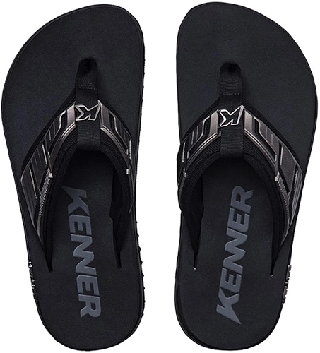 Chinelo Kenner Kivah Full Force Preto e Cinza