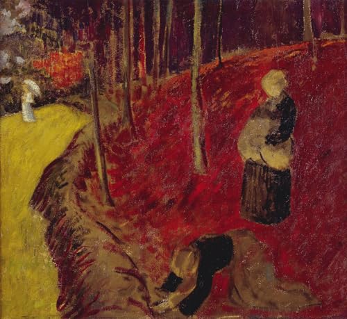 Tableau Paul Sérusier les Cueilleurs de fougères au bois grande toile déco murale 60x90cm