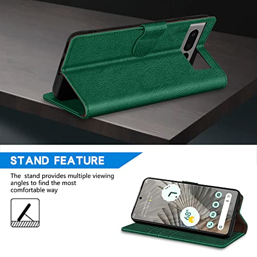 Image of ZZXX for Google Pixel 7 Pro Wallet Case Magnetic Closure 6.7 inch,Green