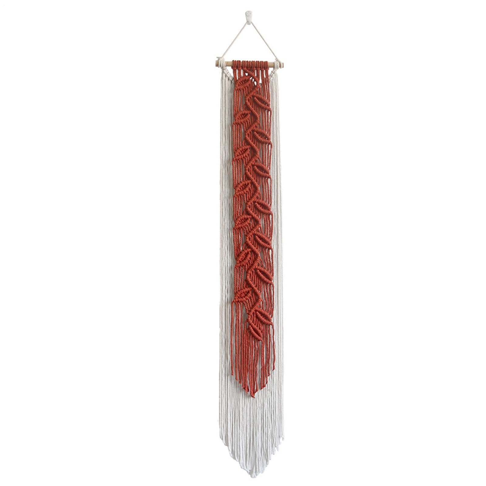Générique Wyrób z makrame, Boho Gobelin, Tkany Wiszący Dekoracyjny Element Ściany, Ręcznie Robiony Wzorzysty Jasełkowy Design z Naturalną Teksturą z Bawełny dla Dekoracji Sypialni, Studia, Kawiarni