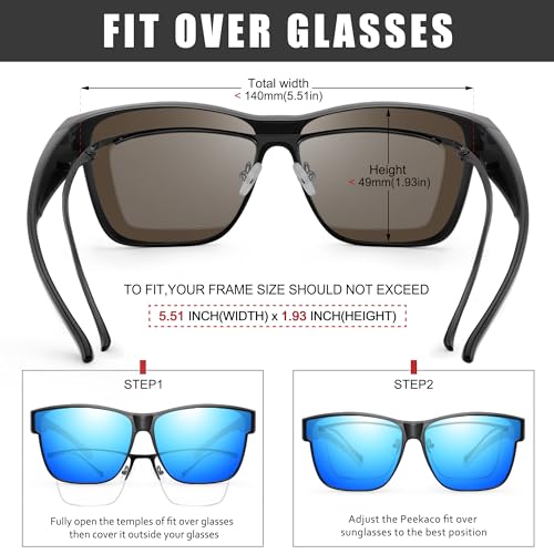 Polarized Fit Over Sunglasses for Men Women, Oversized Square Sunglasses, UV400 Protection3
