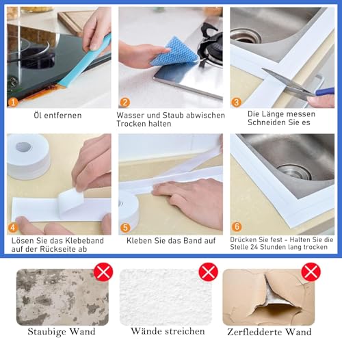 Weichsockelleiste Selbstklebend Weiß 2x2cm 6M Sockelleiste Selbstklebende PVC Weichsockelleiste Flexibel Fussleisten Selbstklebend Flexible Knickleiste für Küche Bad Badezimmer