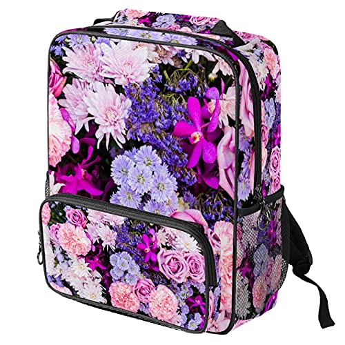 Sac de travail tendance floral rose et violet idéal pour les cours et le bureau