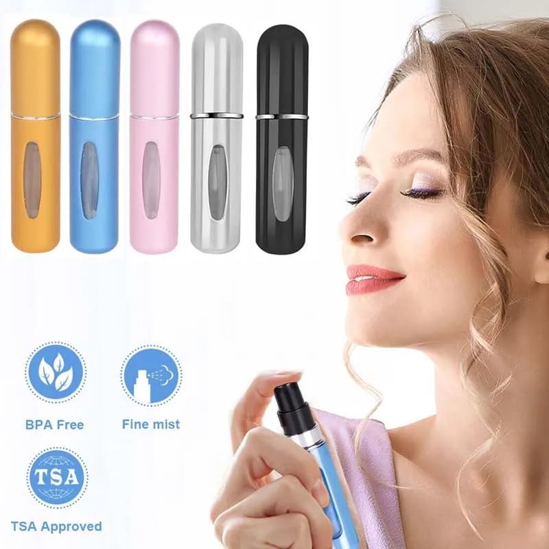 Vaporisateur Mini flacon pulvérisateur rechargeable portable de 5 ml avec revêtement en plastique(104-04X10)