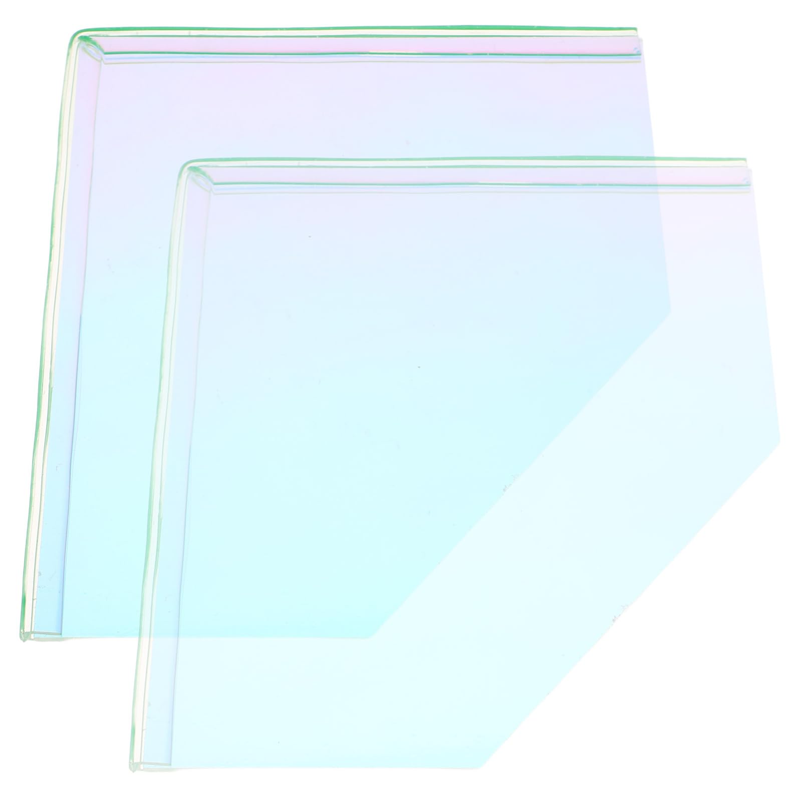 Angoily 1Pair Acrylic Bath Tub Self Adhesive Corner Baffles with Beautiful Patterns for Water Prevention and Easy Installation Bathroom