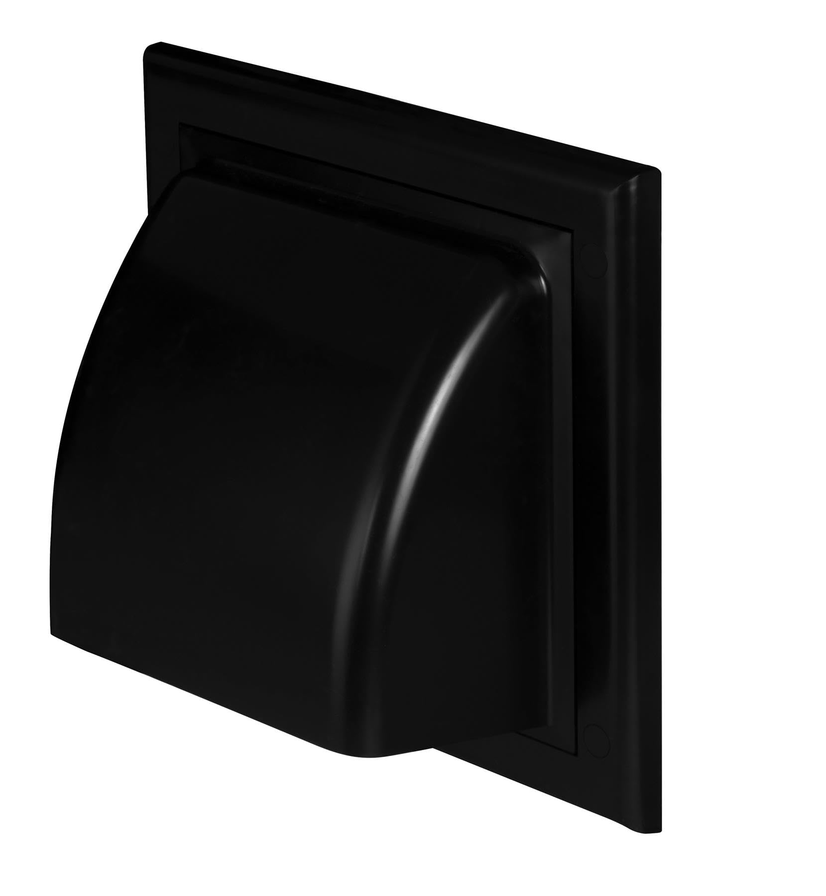 AirTech-UK Cowl Gravity Flap Wall | Non-Return Valve Cowl Duct Cover Air Vent Black-100mm