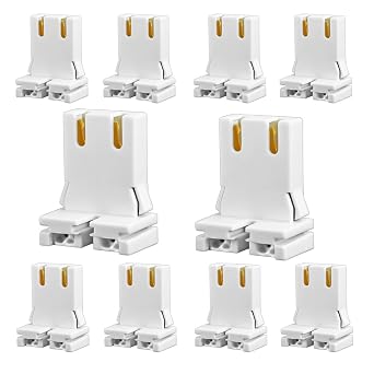 10-PCS MED FL SKT UNSHUNTED U Bend Rapid Start Applications Unshunted for Instant Start Ballast 660W-600V Medium Bi-Pin Socket T8 or T12 U-Bend Lampholder