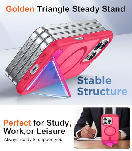 Image of Magnetic Compatible with iPhone 16 Pro Case, [Built-in Invisible Kickstand][Compatible with MagSafe][Military Grade Shockproof] Slim Translucent Matte Phone Case for iPhone 16 Pro 6.3 inch