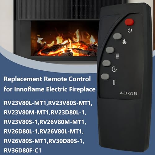 Télécommande pour cheminée électrique Innoflame cassée ou perdue RV26D80L-1 - 3