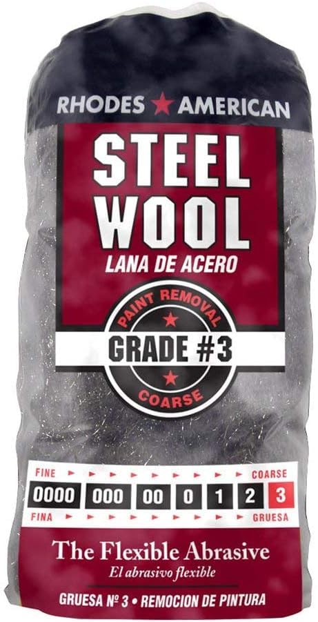 Image of Homax Rhodes American Paint Removal Steel Wool, Coarse Grade #3, 12 Pads (Pack of 6)