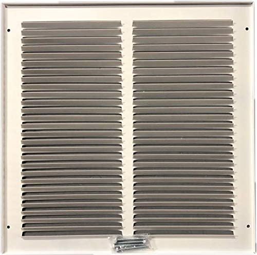 hbw 14"x14" stamped face steel return grille vent cover white poweder coating without frame outside dimension 15.75"x15.75"