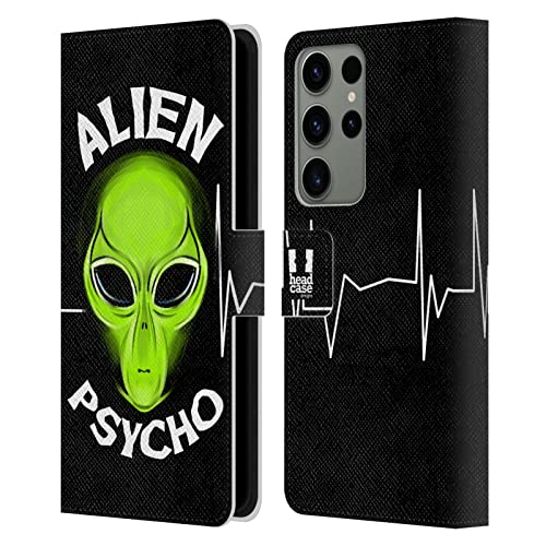 Aliens Étui Portefeuille Cuir Samsung S23 Ultra Housse Protection Noir