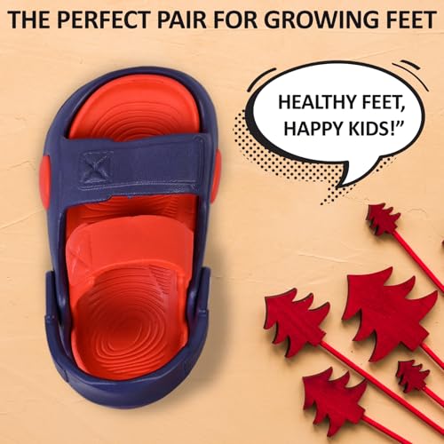 Image of GLJ Kids Comfort Clogs Sandals For Boy And Girl, 1 to 4 Years, Two-Strap Design, Easy To Wear Slip On, Dust and Waterproof, 7101