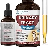 EDUZEBRA Urinary Tract Health Treatment for Dogs & Cats – Natural Herbal UTI Support Drops with Cranberry Extract – Promotes Bladder, Kidney & Digestive Wellness – Support Renal Function