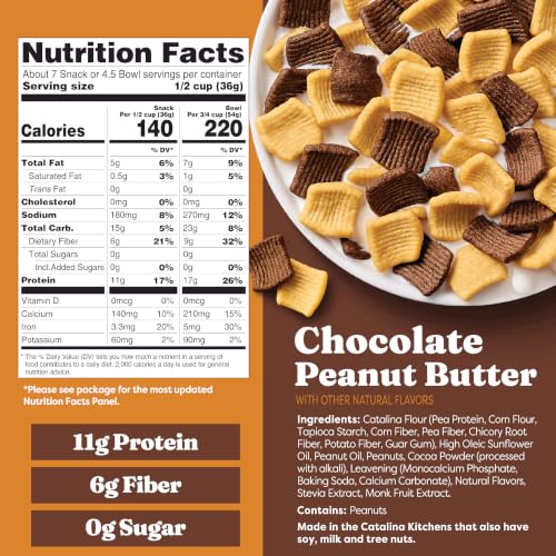 Image of Catalina Crunch Protein Cereal, Chocolate Peanut Butter, 9 oz (Pack of 2)