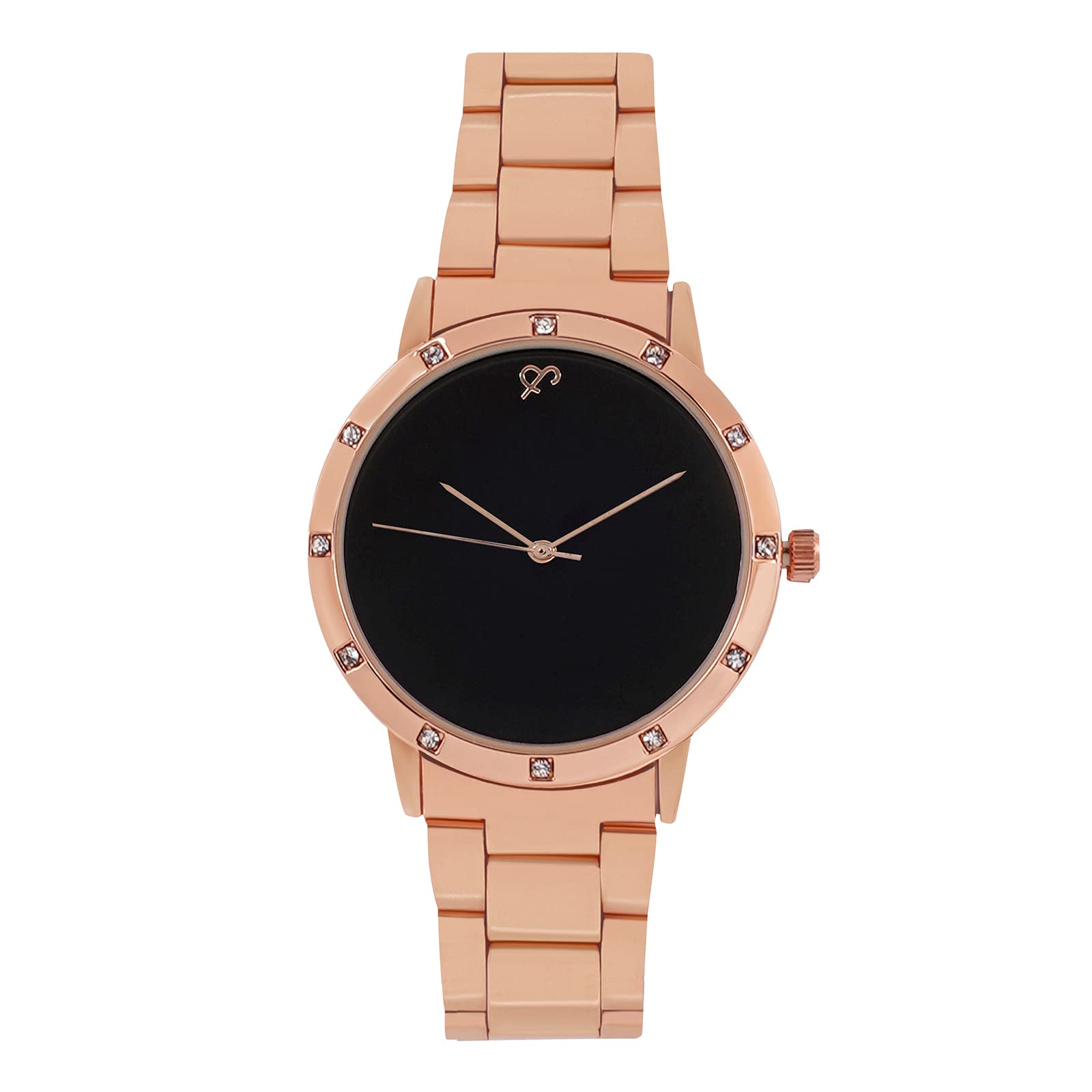 Joker & Witch Dusk Black Dial Rose Gold Stainless Steel Mesh Analogue Watch for Women (B0BBFK1VC4) Amazon Price History, Amazon Price Tracker
