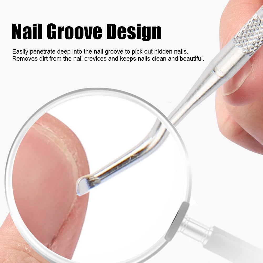 3 Piece Pedicure Tools for Feet Toenail Files and Lifter Stainless Steel Ingrown Toenail Removal for Nail Cleaning — view 3