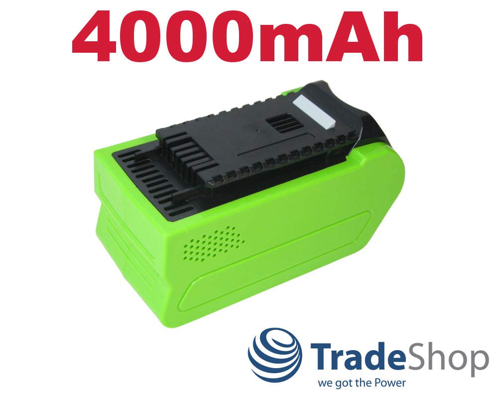Trade-Shop Batería de ion de litio 40 V / 4000 mAh / 160 Wh compatible con cortasetos Greenworks G-MAX 22637T 22147T motosierra 20117 20077 podadora 20157