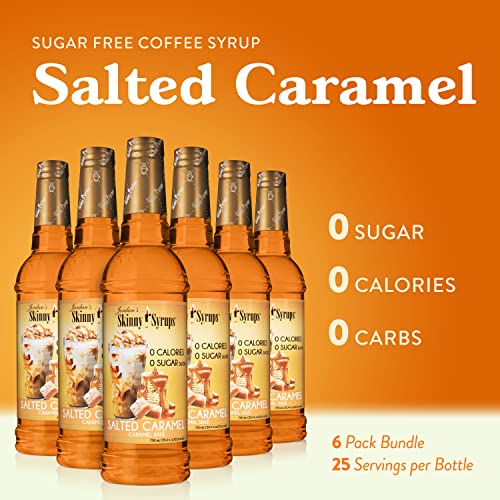 Jordan's Skinny Syrups Salted Caramel, Sugar Free Flavoring Syrup, 25.4 Fl Oz (Pack Of 6) #TOP1
