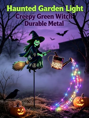 ChayWillow Halloween Witch Solar Garden Stake Light Multicolor LED - image 8