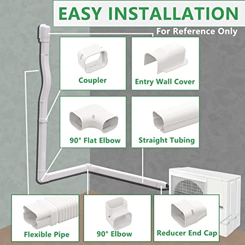 Forestchill 3In 25Ft Decorative Pvc Line Set Cover Kit For Ductless Mini Split Air Conditioner, Central Ac And Heat Pump Systems, Condenser Unit #TOP4