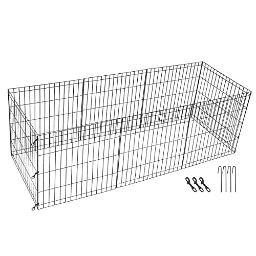 ZENY Puppy Pet Playpen 8 Panel Indoor Outdoor Metal Portable Folding Animal Exercise Dog Fence, 24'' W x 24'' H - Image 7