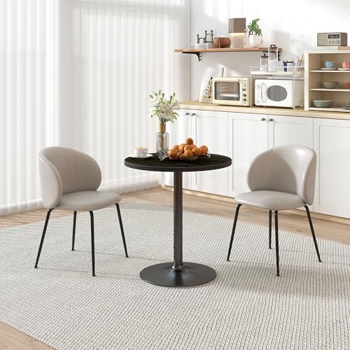 HOMCOM Round Dining Table for 2-4 People, Modern...