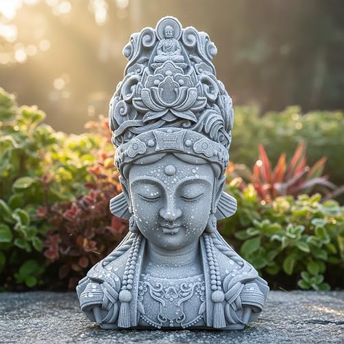 Buda Zen resistente a la intemperie y heladas para exterior gris 6