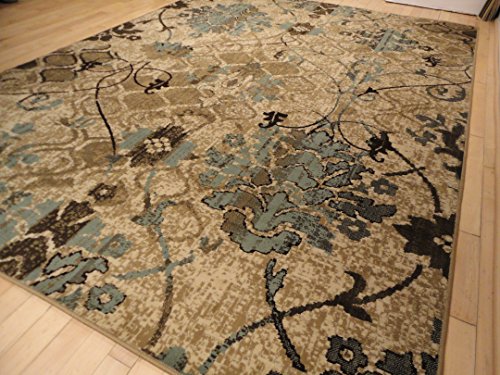 Contemporary Rugs For Living Room Dining Area Rugs 5X8 Clearance Under 50 Bed Room Rugs Office Rugs Blue Carpet Beige Cream Modern Rug #TOP1
