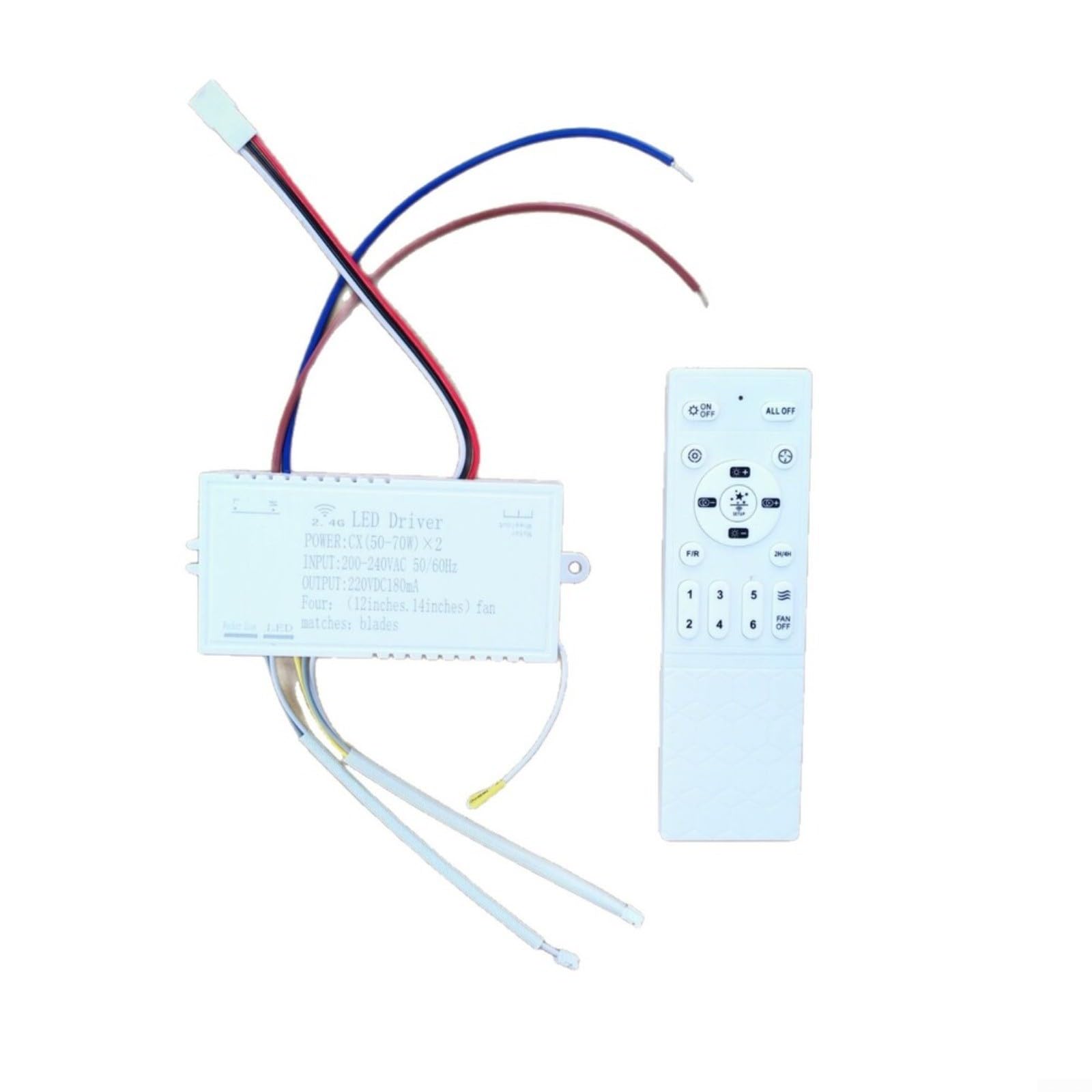 Ventilador de techo para dormitorio con receptor 2.4G de 200-240 V