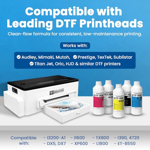 Image of DTF Ink Yellow 33.8 fl oz (1000ml) | High Opacity Clog-Free Formula | Compatible with ET8550 L1800 XP600 I3200 4720 XP15000 & All Printheads | Reliable Color Accuracy & Smooth Flow