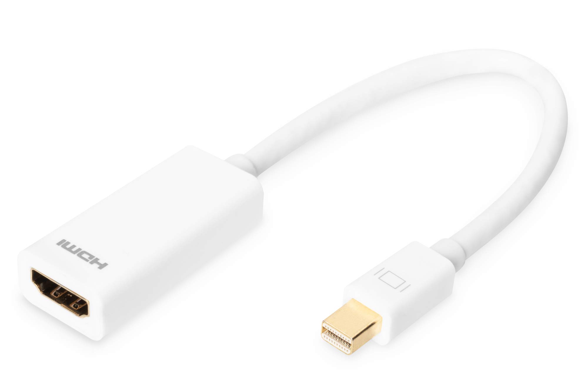 DIGITUS AK-340404-001-W 0.15m Mini DP Male to HDMI Type A Female DisplayPort Adapter Cable - White