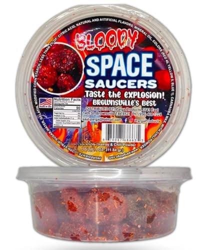 bloody space saucers gummys mexican dulces enchilados 11oz miniatura 1