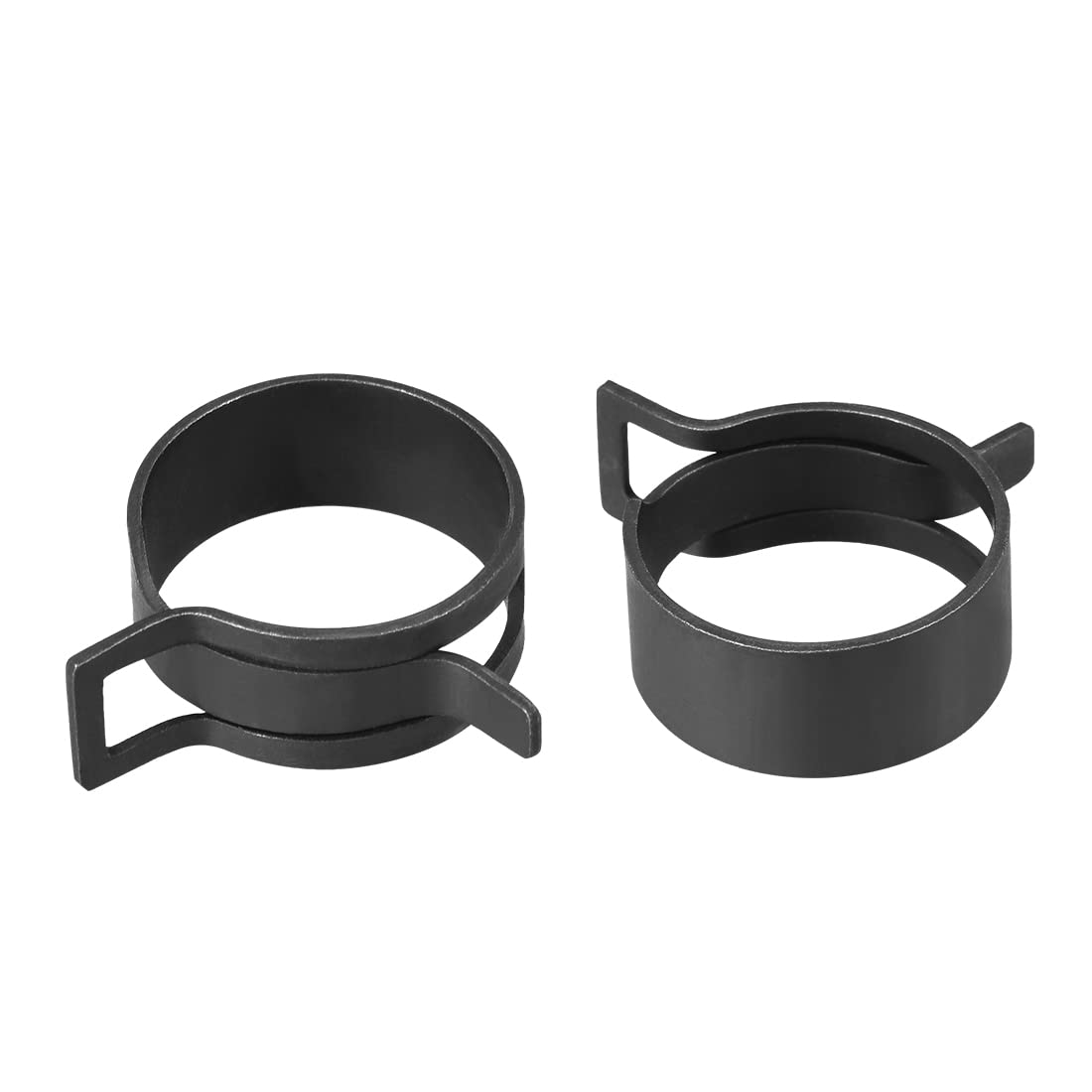Uxcell 25mm Steel Band Hose Clamps - 5-Pack, Spring Type For 26.5-29mm OD Hoses, Black
